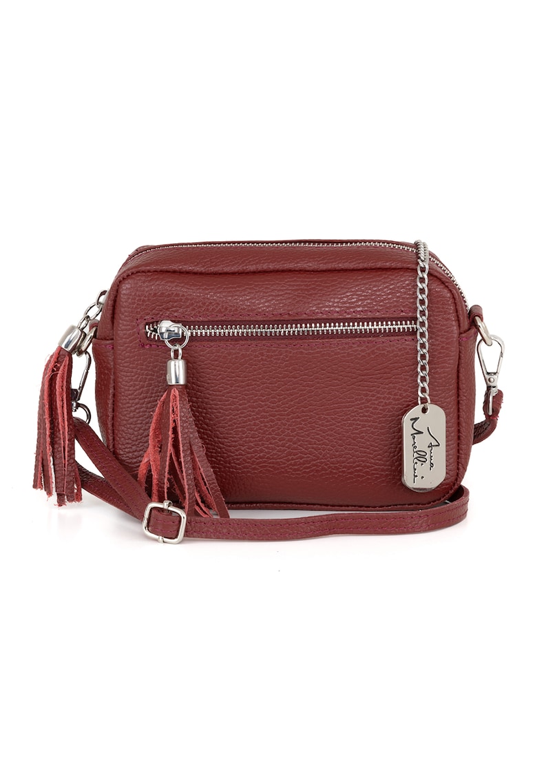 Geanta crossbody din piele cu canafi