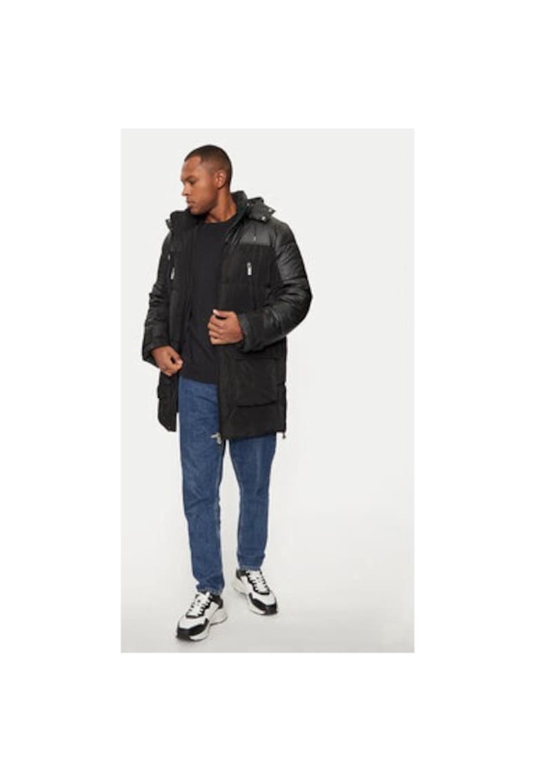 Geaca barbati -  304304835 - Poliuretan/Poliester - Negru