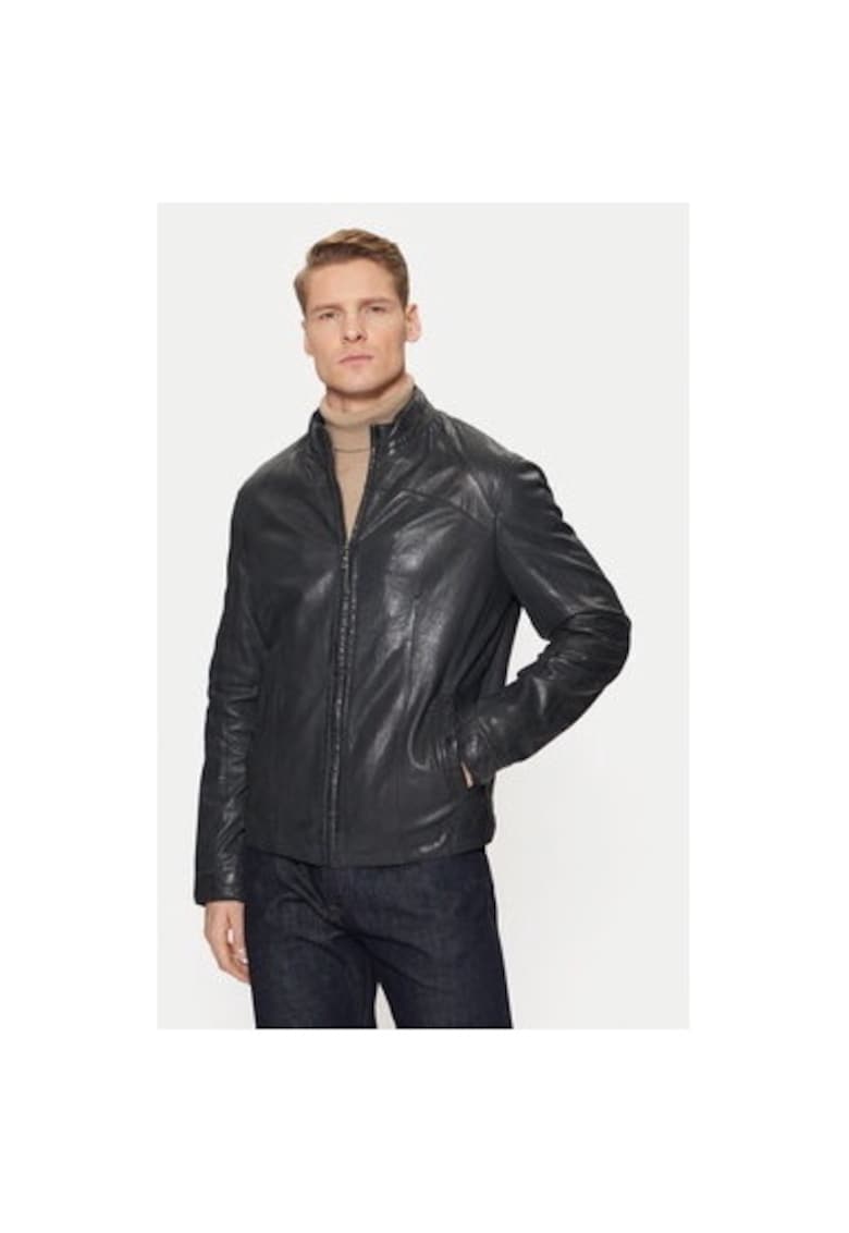 Geaca barbati -  304722721 - Piele naturala - Albastru