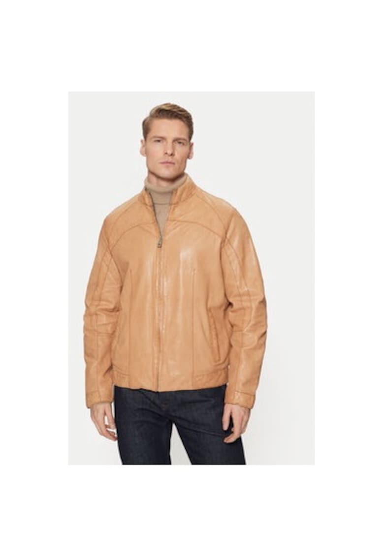 Geaca barbati -  304722714 - Piele naturala - Maro