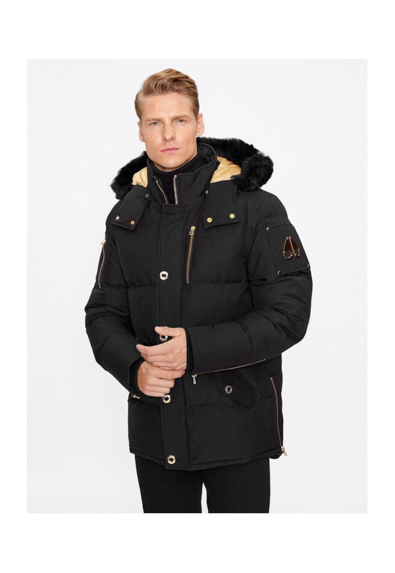 Geaca barbati - 303491499 - Bumbac/Nylon - Negru - Negru