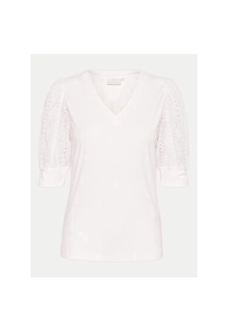 Bluza dama - 303582371 - Viscoza/Poliester - Alb - Alb