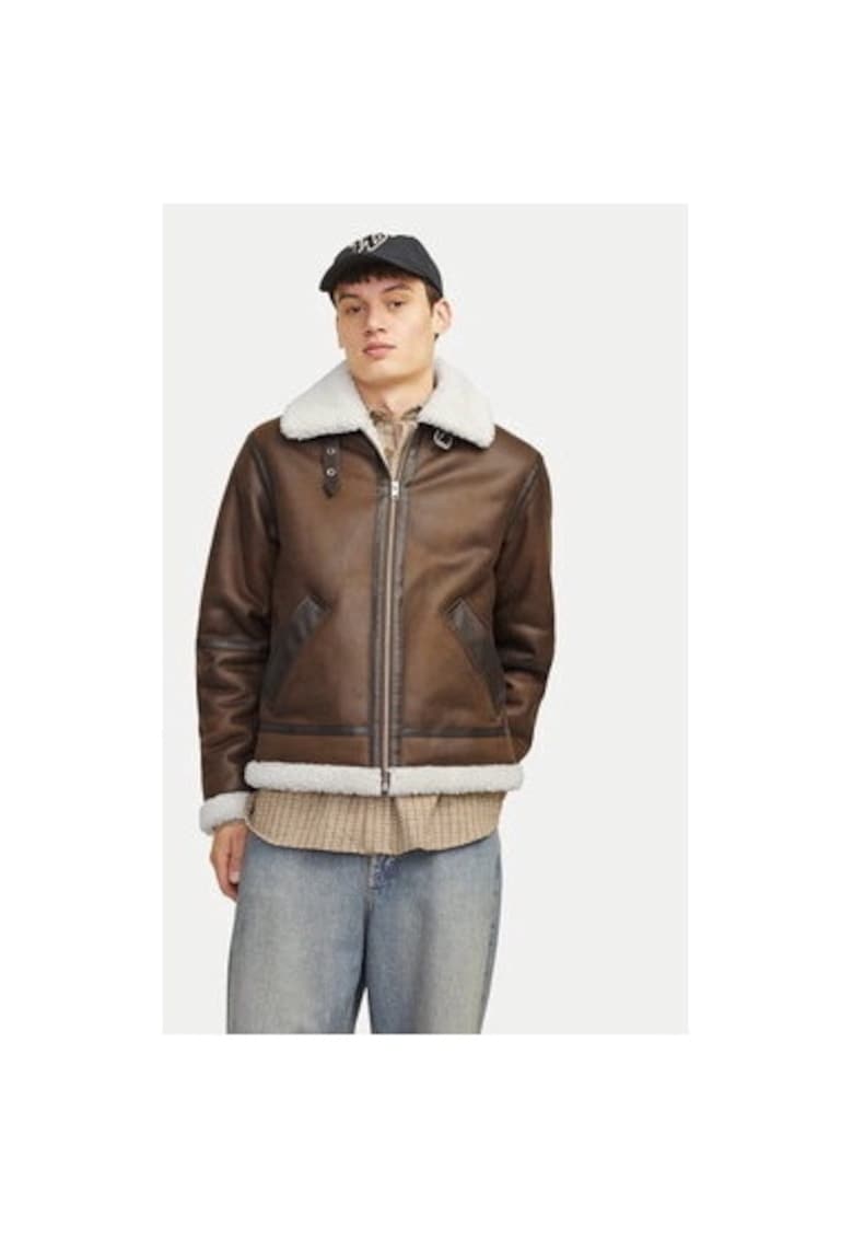 Geaca barbati - 304516788 - Piele ecologica - Maro - Maro
