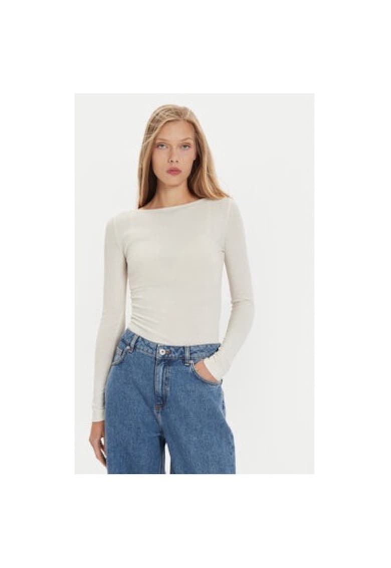 Bluza dama - 304287671 - Poliester/Viscoza - Alb - Alb