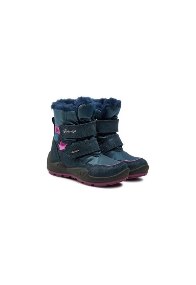 Ghete fete 304997679 - Piele naturala - Albastru - Albastru