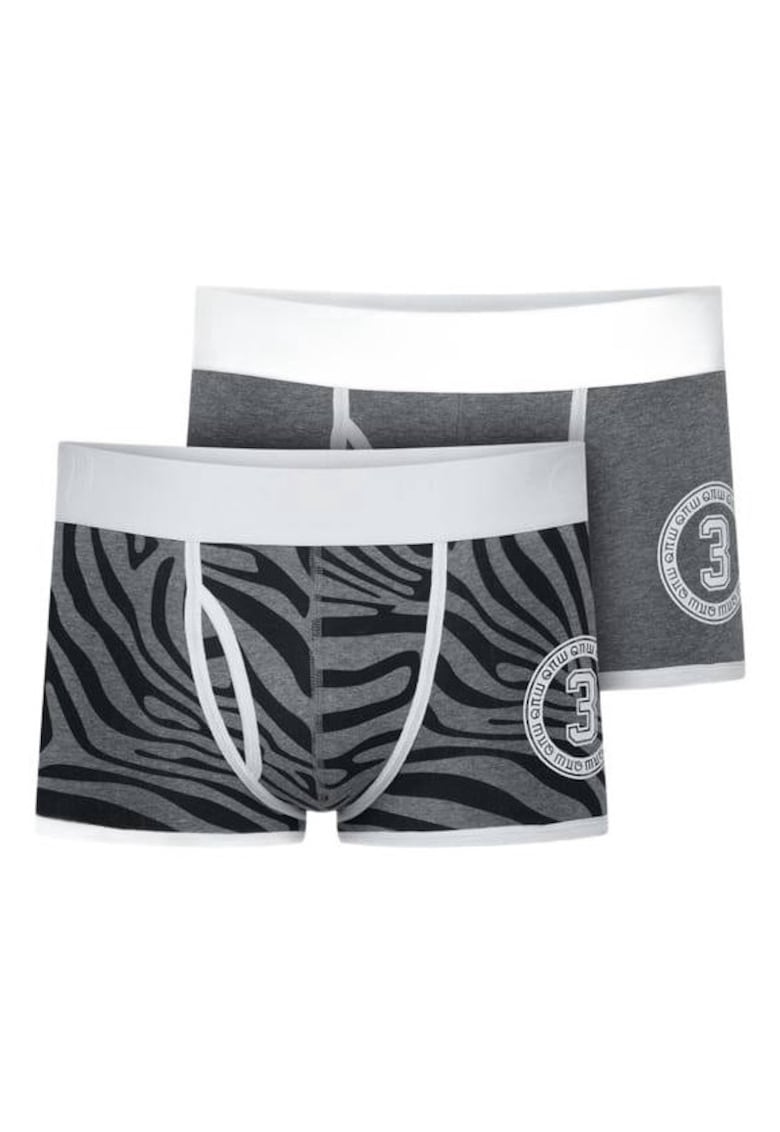 Boxeri Robert Kupisz x set de 2 perechi gri-negru - Gri