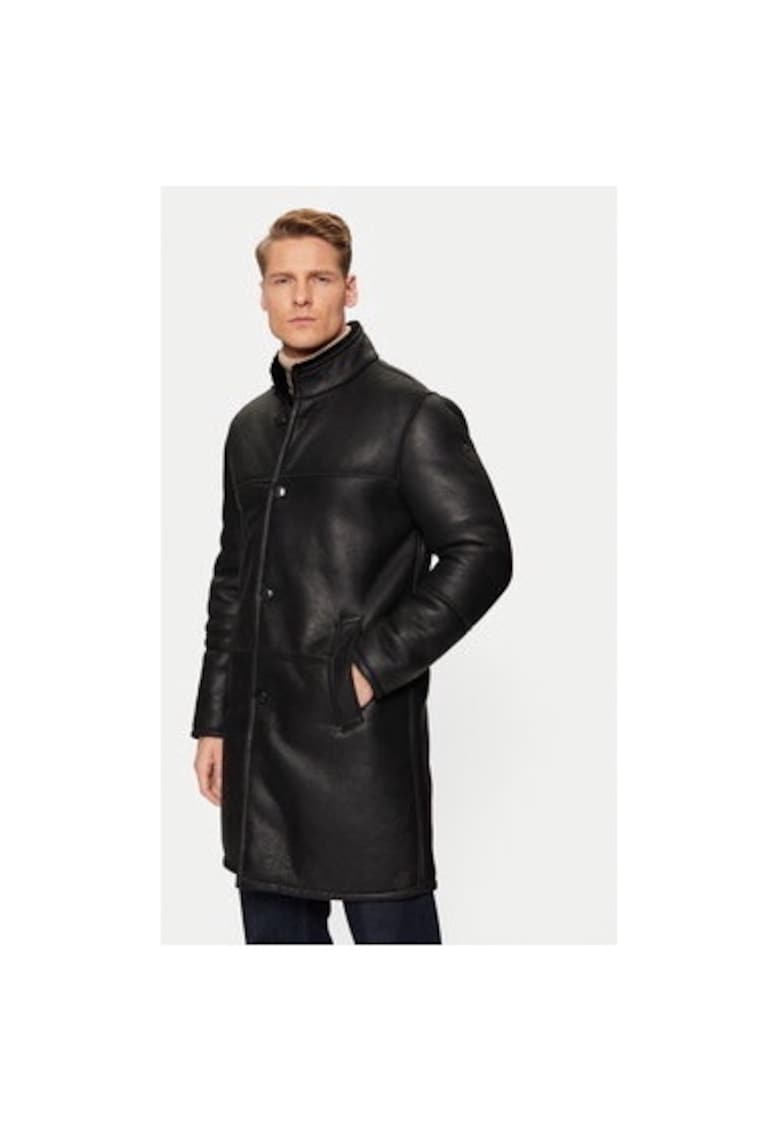 Cojoc barbati -  304193613 - Piele naturala - Negru