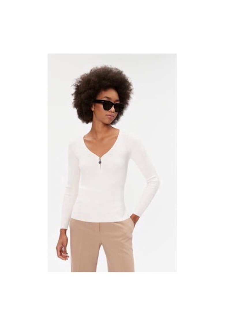 Bluza dama - 303350291 - Viscoza/Poliamida - Bej - Bej