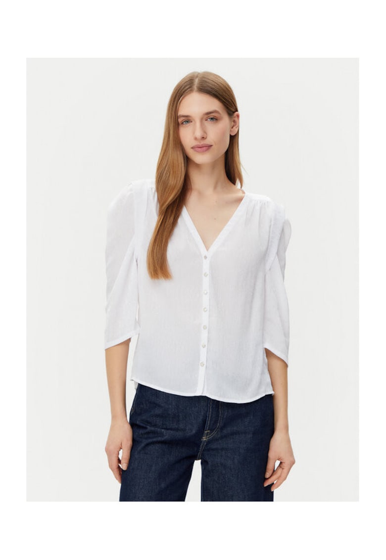 Bluza dama - 305252814 - Poliester - Alb - Alb