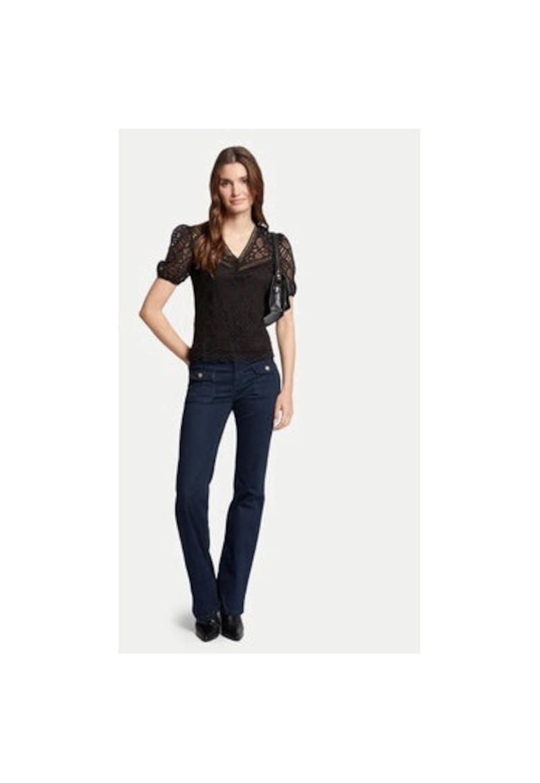 Bluza dama - 303918149 - Bumbac/Poliamida - Negru