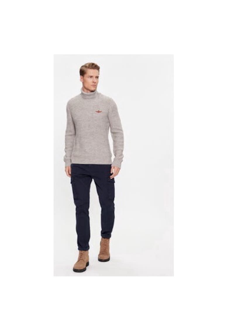 Bluza barbati - 303319403 - Acril/Viscoza/Lana Alpaca - Gri