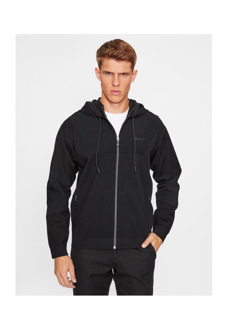 Bluza barbati - 303355401 - Poliamida/Viscoza/Poliester - Negru - Negru