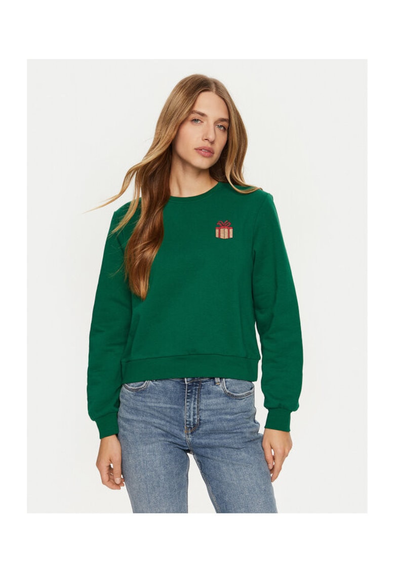 Bluza dama - 304493737 - Bumbac/Poliester reciclat - Verde - Verde