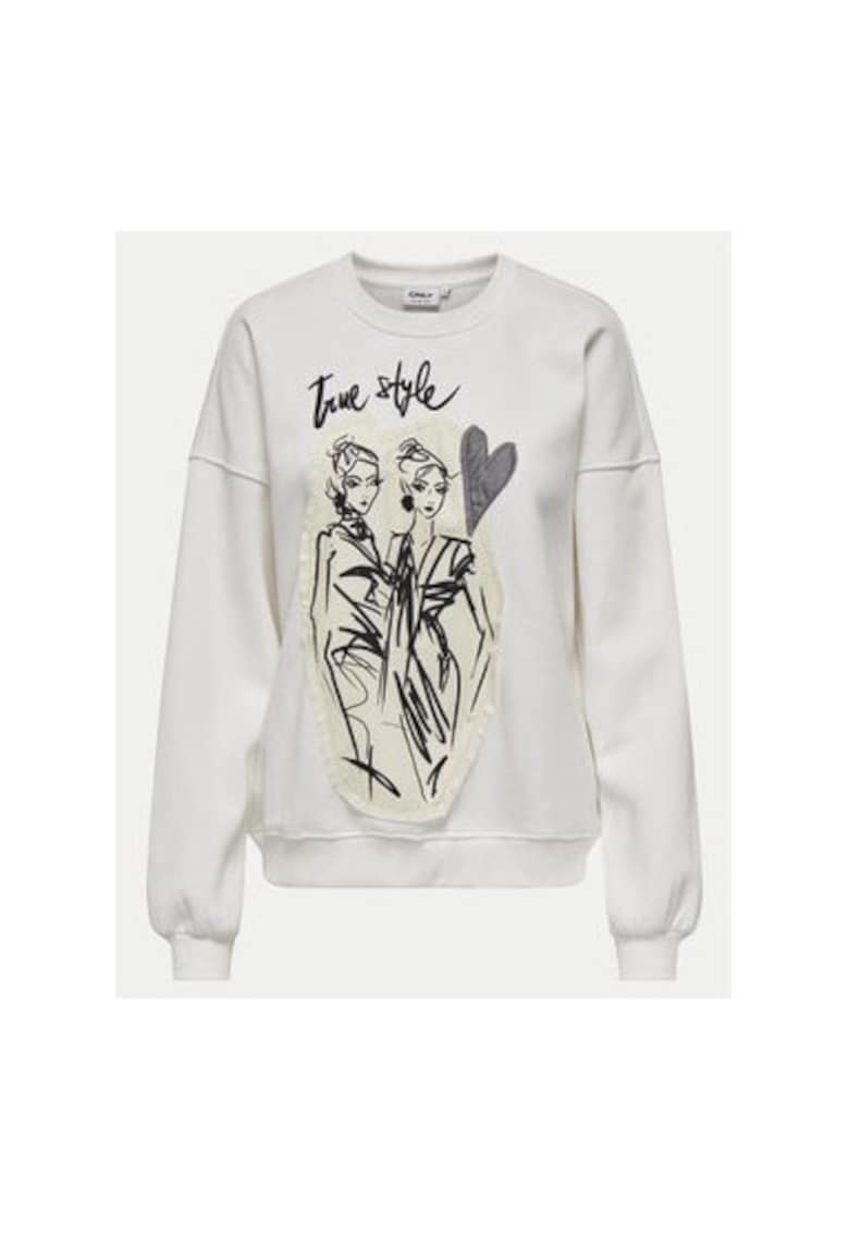 Bluza dama - 304768040 - Bumbac/Poliester reciclat - Alb