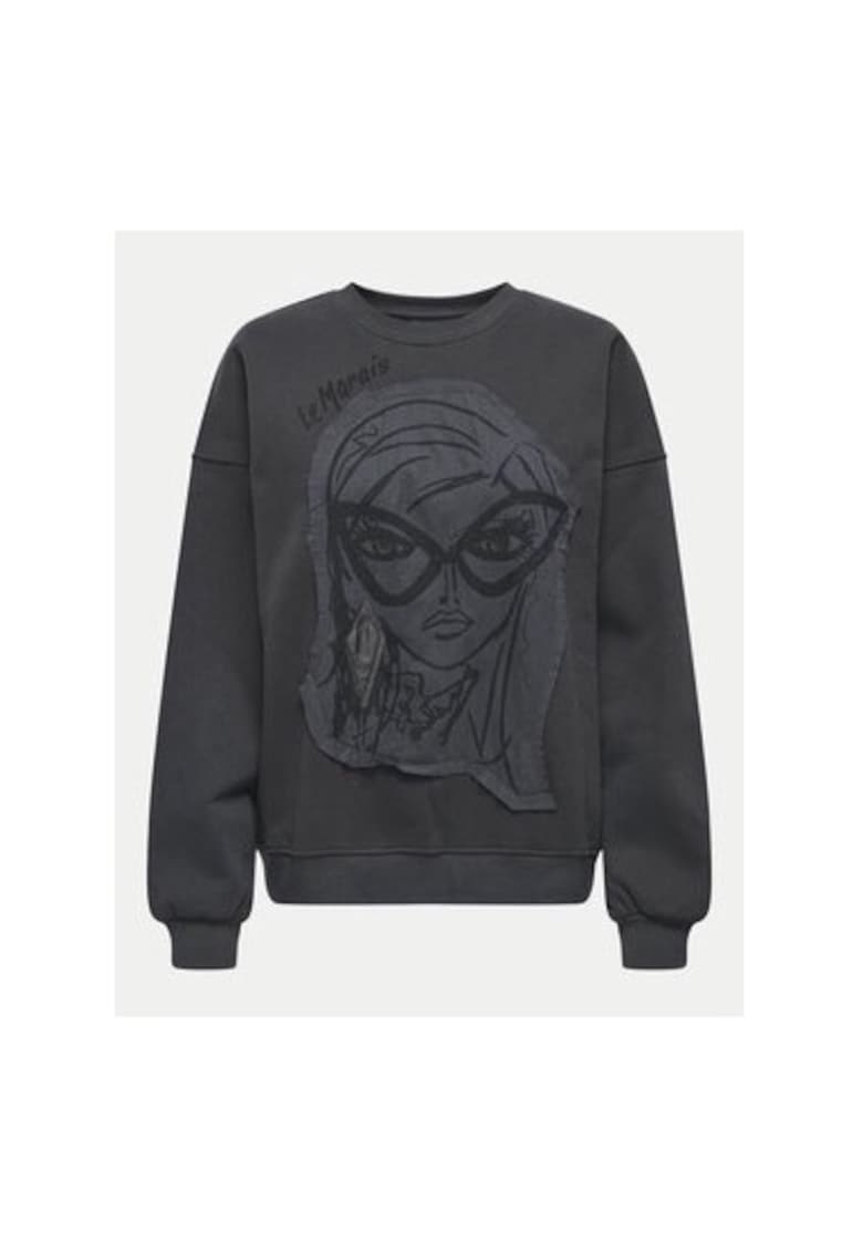 Bluza dama - 304768064 - Bumbac/Poliester reciclat - Gri - Gri