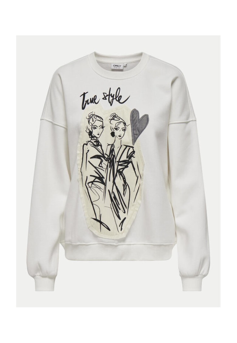 Bluza dama - 304768040 - Bumbac/Poliester reciclat - Alb - Alb