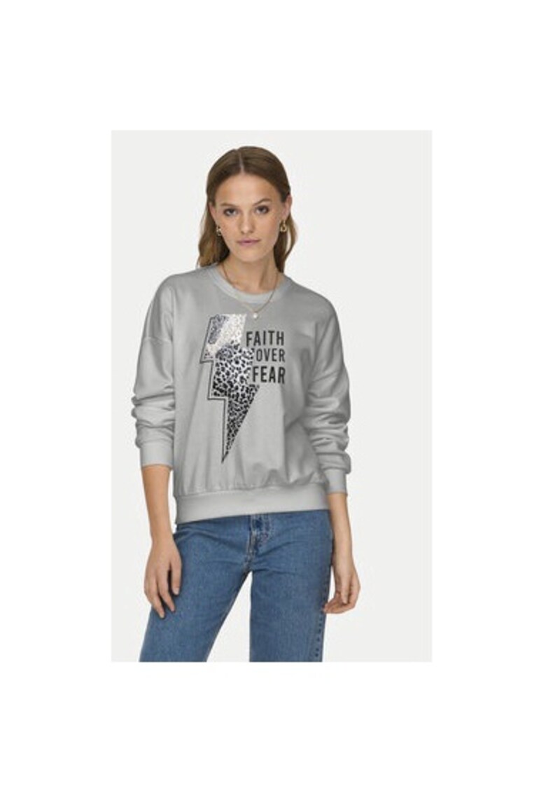 Bluza dama - 304784095 - Bumbac/Poliester reciclat - Gri - Gri