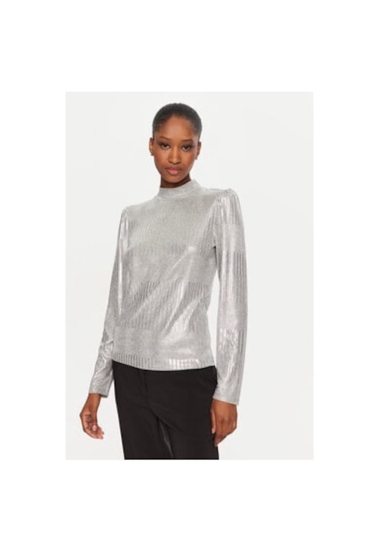 Bluza dama - 304525421 - Poliester - Argintiu Bluza dama - 304525421 - Poliester - Argintiu