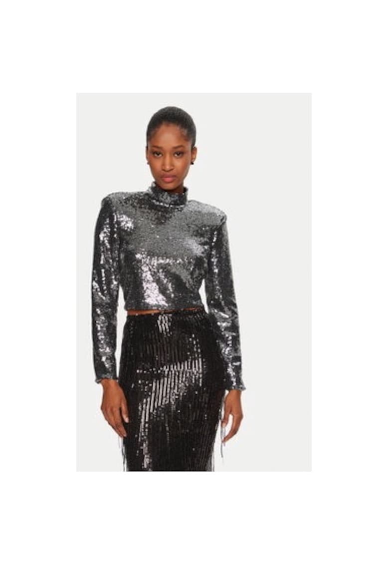 Bluza dama - 305017895 - Poliester - Argintiu - Argintiu