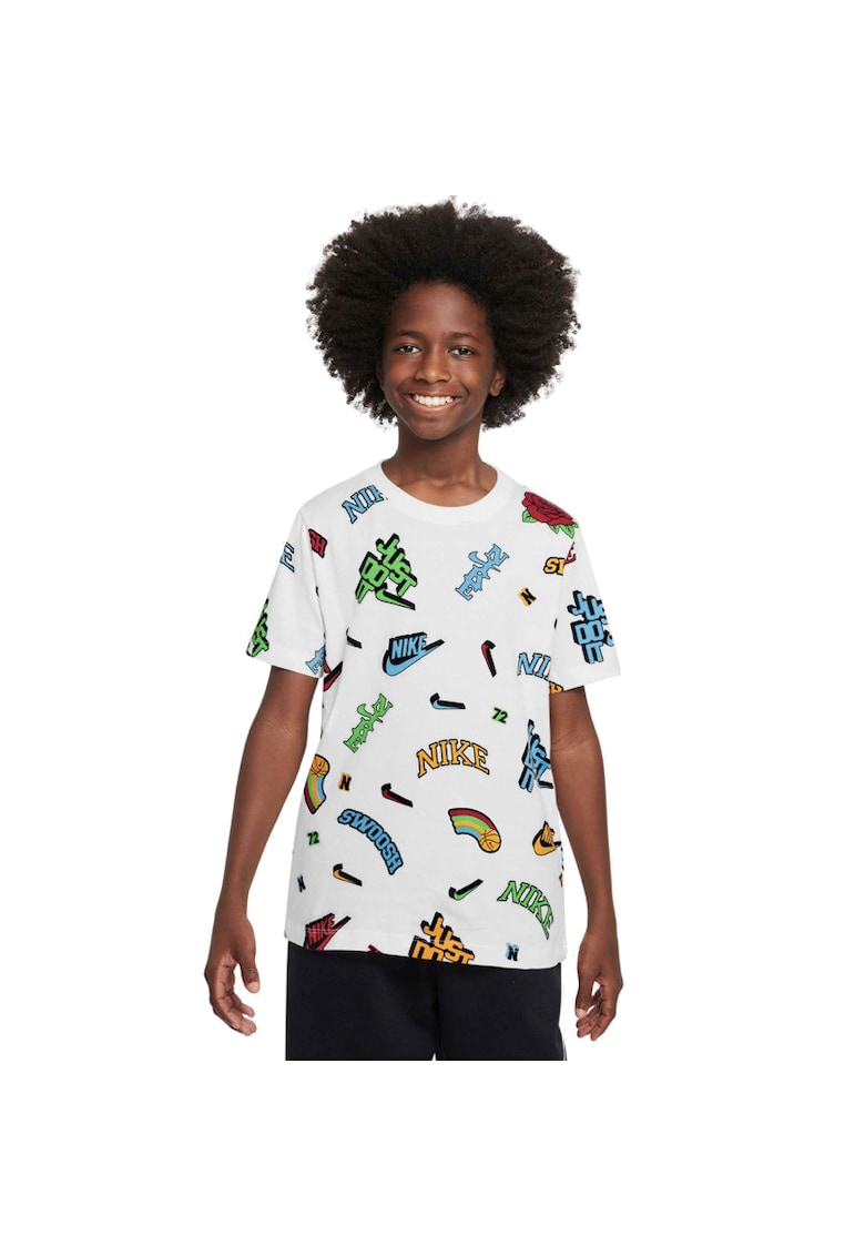 Tricou pentru Fete - k nsw tee create 2 2 aop vrzty - FZ5170-100 - Alb