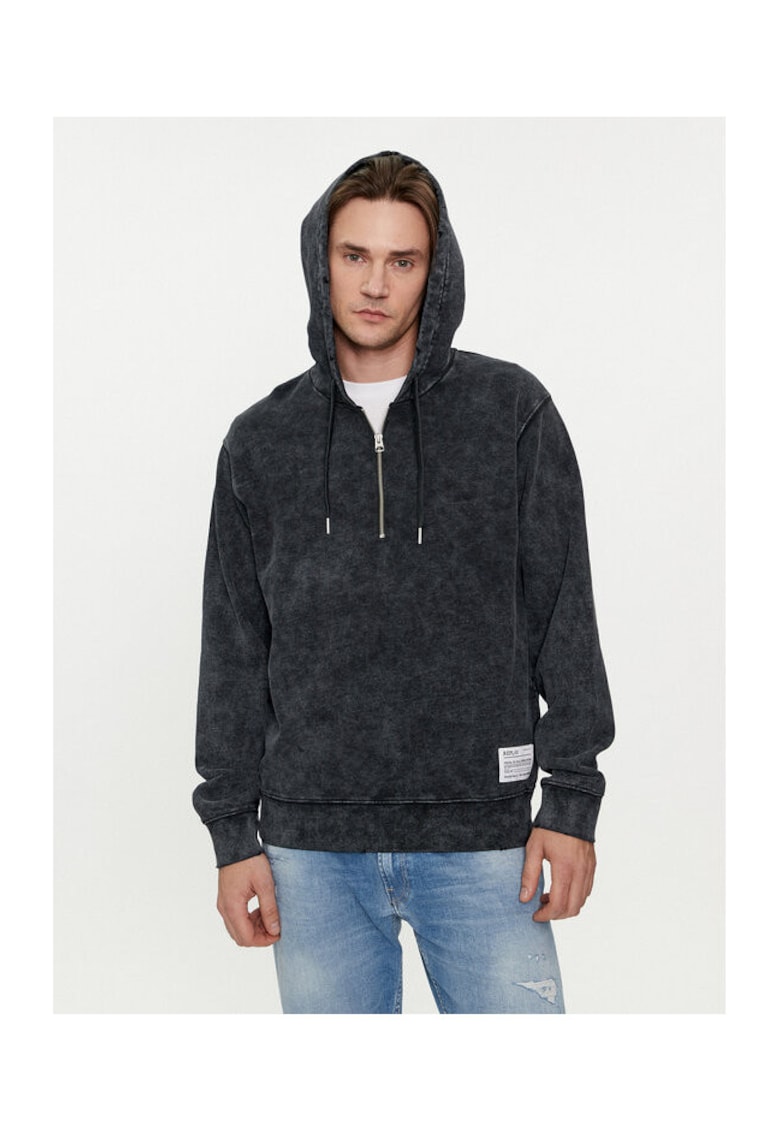 Bluza barbati - 303873462 - Bumbac - Negru - Negru