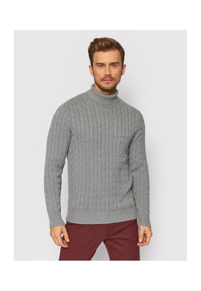 Bluza barbati - 209537383 - Bumbac organic - Gri - Gri