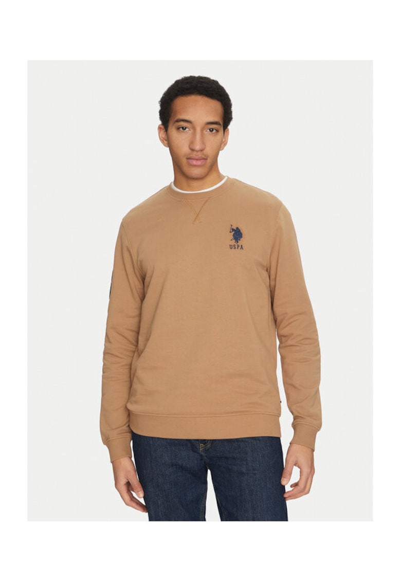 US POLO ASSN Bluza barbati - 305229793 - Bumbac - Bej - Bej