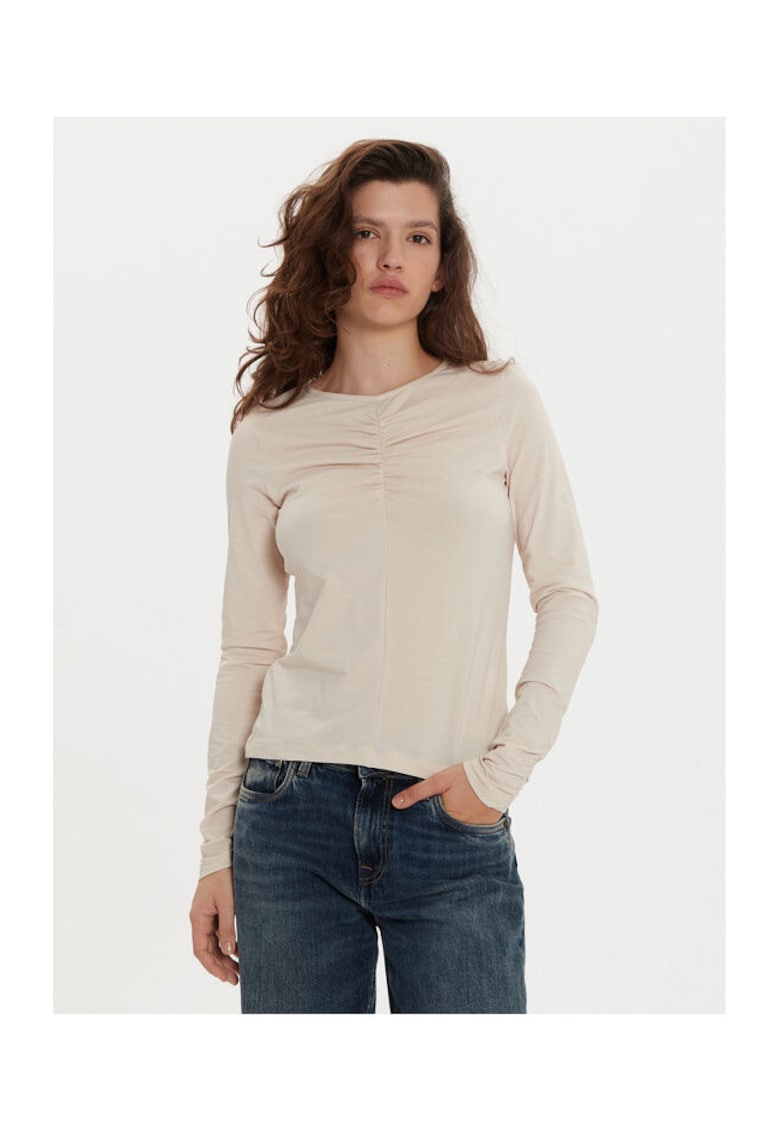 Bluza dama - 304295164 - Bumbac - Bej - Bej