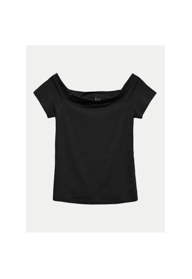 Bluza dama - 304951558 - Modal/Bumbac/Elastan - Negru - Negru