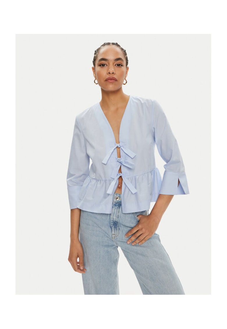 Bluza dama - 304549472 - Bumbac - Albastru - Albastru