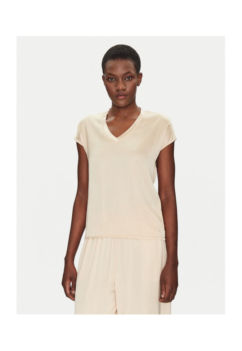 Bluza dama - 305389077 - Viscoza - Bej - Bej