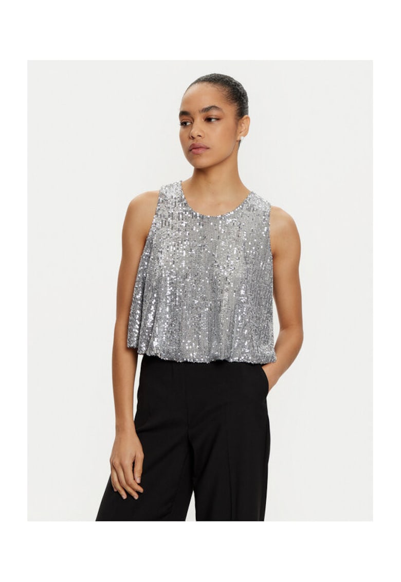 Bluza dama - 305038517 - Poliester - Argintiu - Argintiu