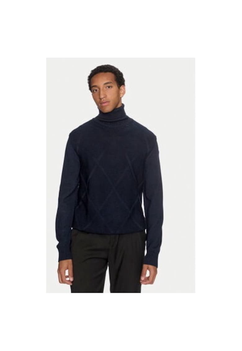 Bluza barbati - 304174230 - Lana - Albastru Bluza barbati - 304174230 - Lana - Albastru