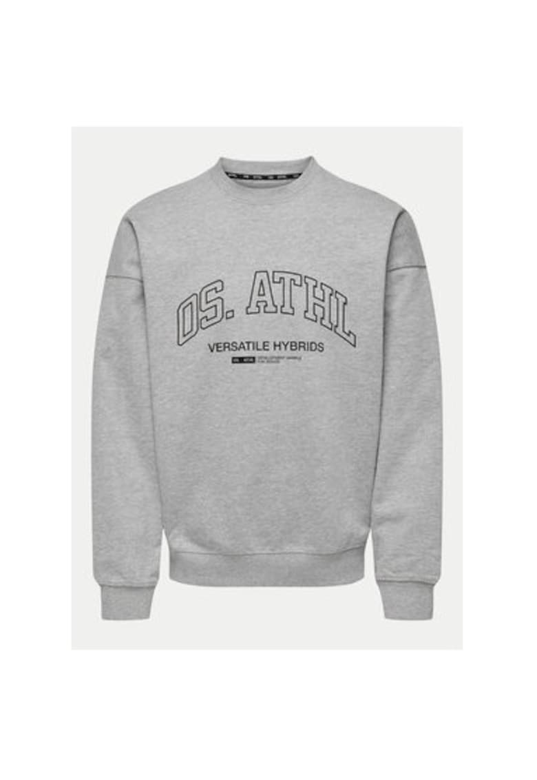 Bluza barbati - 304493508 - Bumbac organic - Gri - Gri