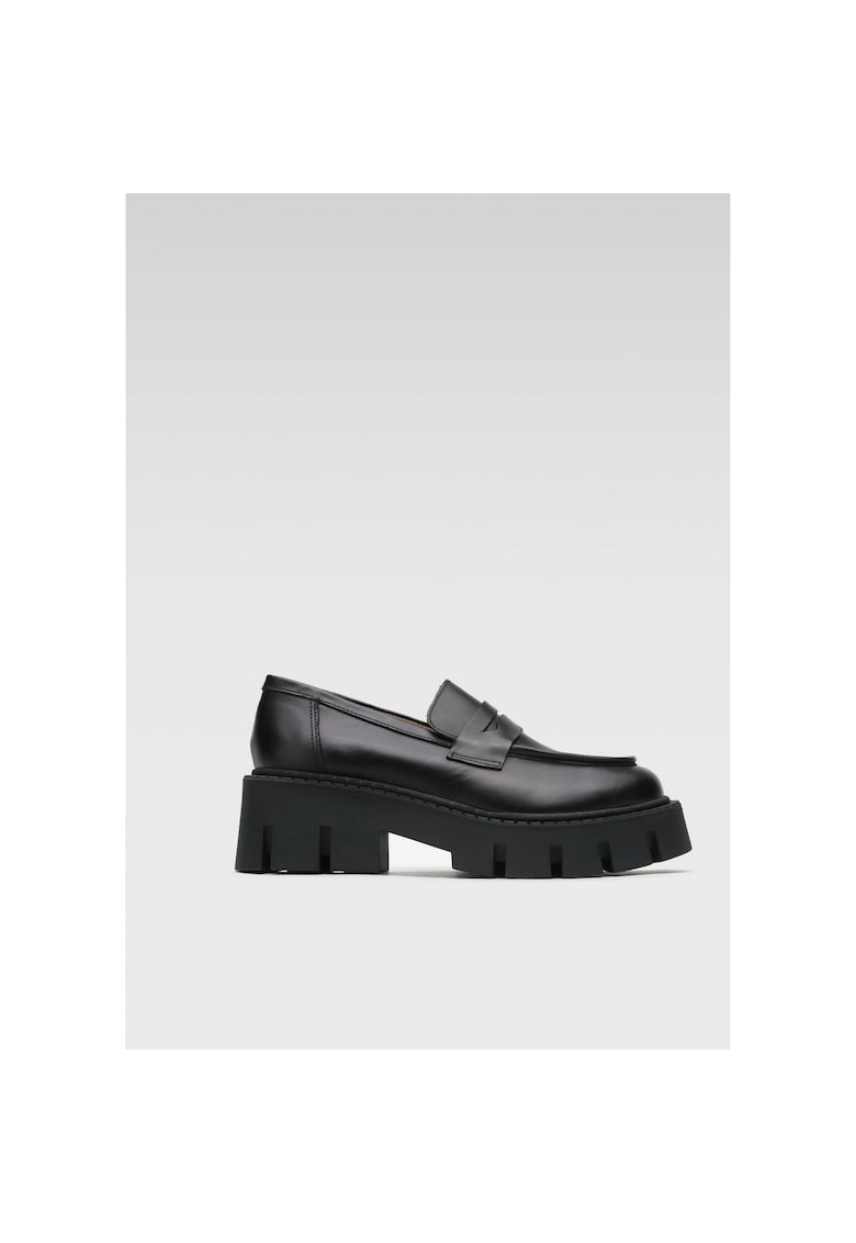 Mocasini dama 5904862822105 - Piele naturala - Negru - Negru