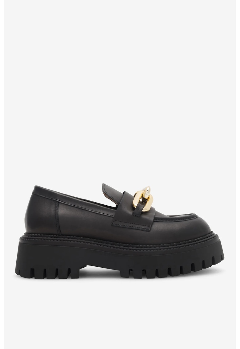 Mocasini dama 5905588093572 - Piele naturala - Negru - Negru