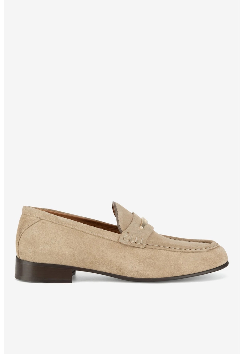 Mocasini dama 5904862877228 - Piele intoarsa - Bej - Bej