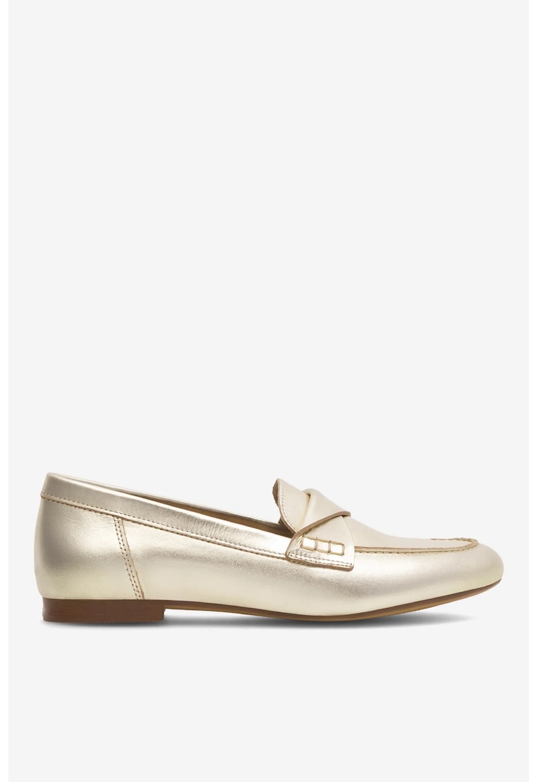 Mocasini dama 5905588479307 - Piele naturala - Auriu - Auriu