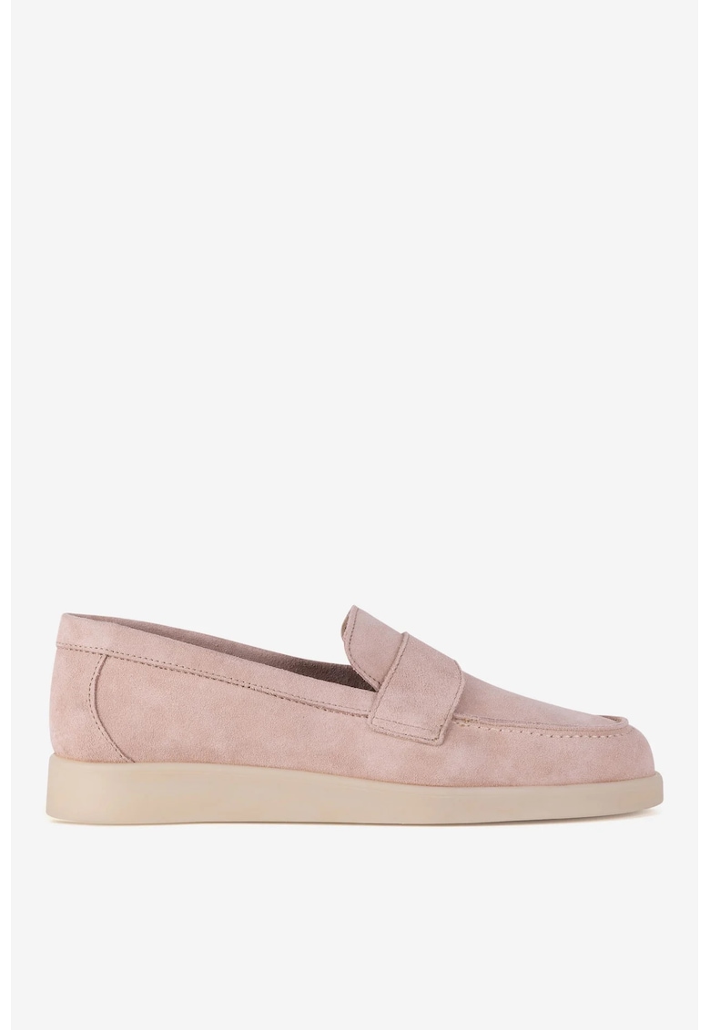 Mocasini dama 5906751000793 - Piele intoarsa - Roz - Roz