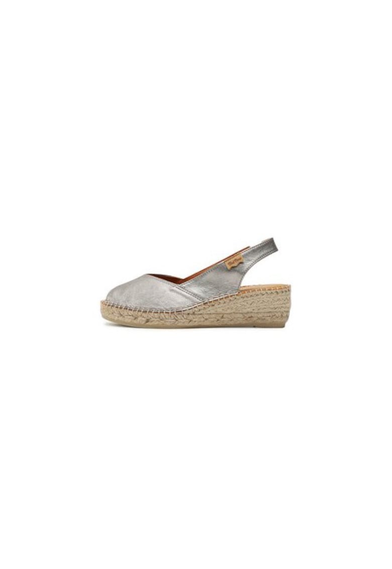Espadrile dama  302773589 - Piele naturala - Argintiu