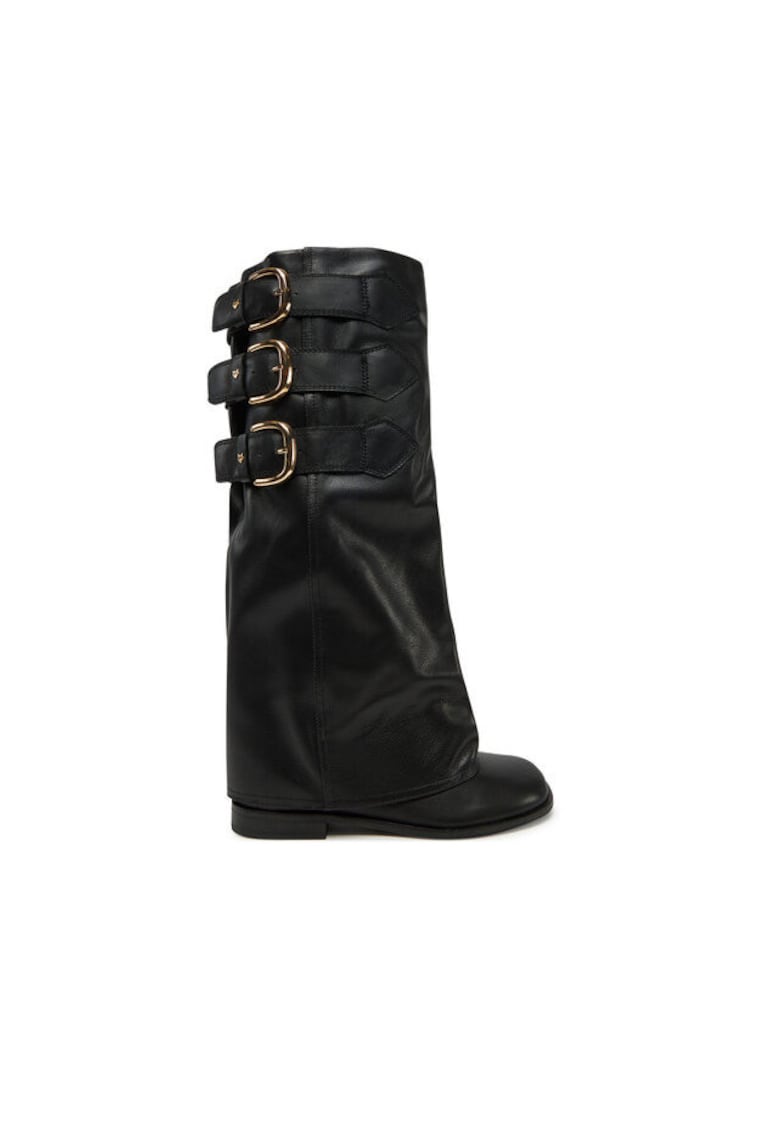 Cizme dama 305208590 - Piele naturala - Negru - Negru