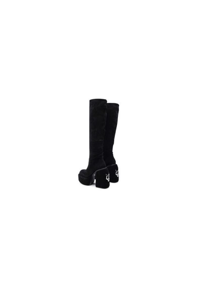 Cizme dama 304936241 - Piele naturala - Negru - Negru