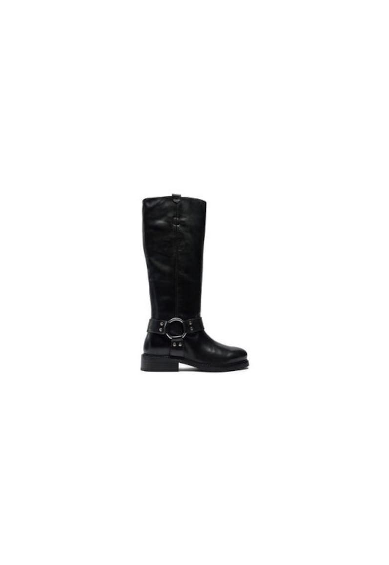 Cizme dama 304553493 - Piele naturala - Negru - Negru