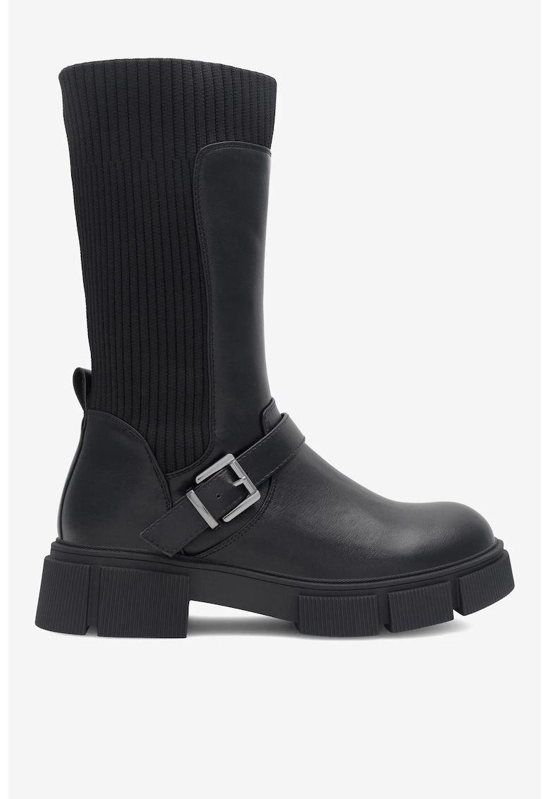 Cizme dama 5905588143642 - Sintetic - Negru - Negru