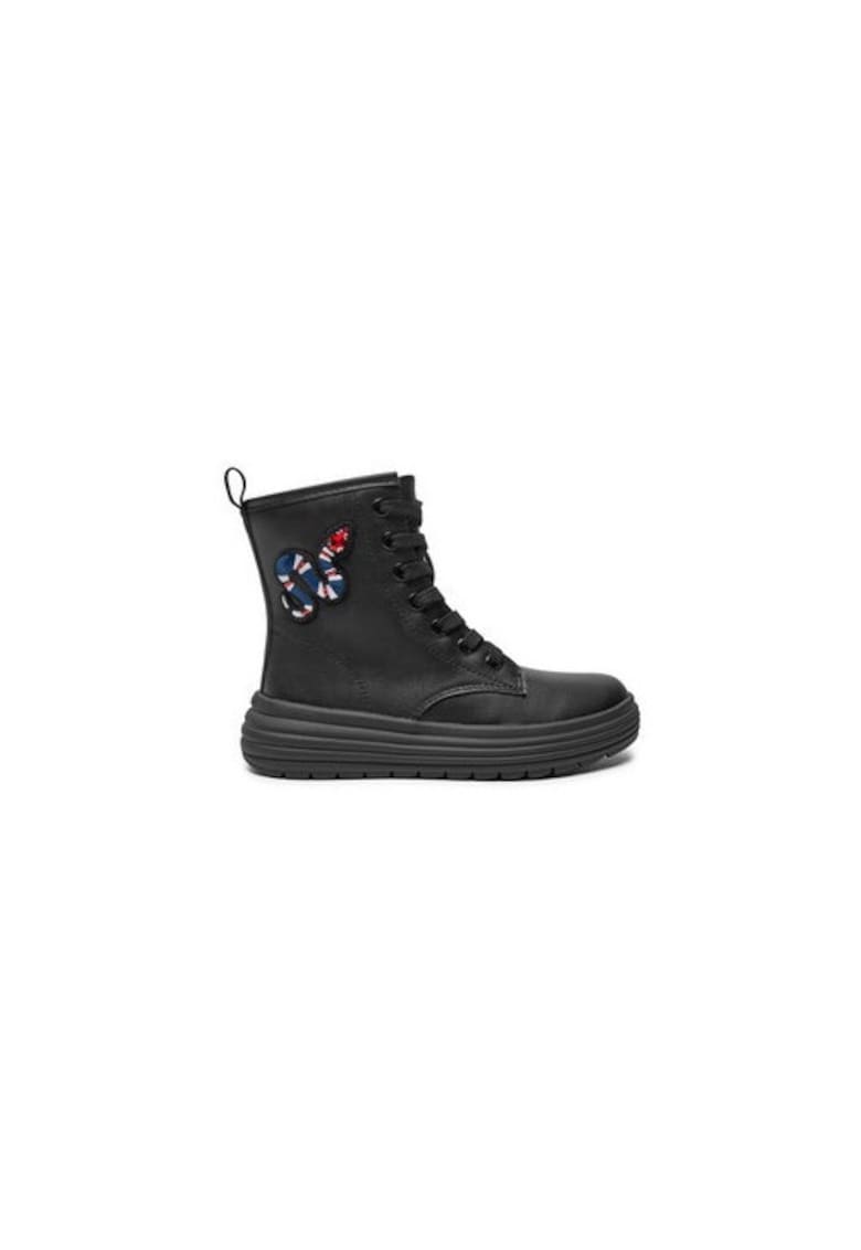 Cizme fete 303949945 - Piele ecologica - Negru - Negru