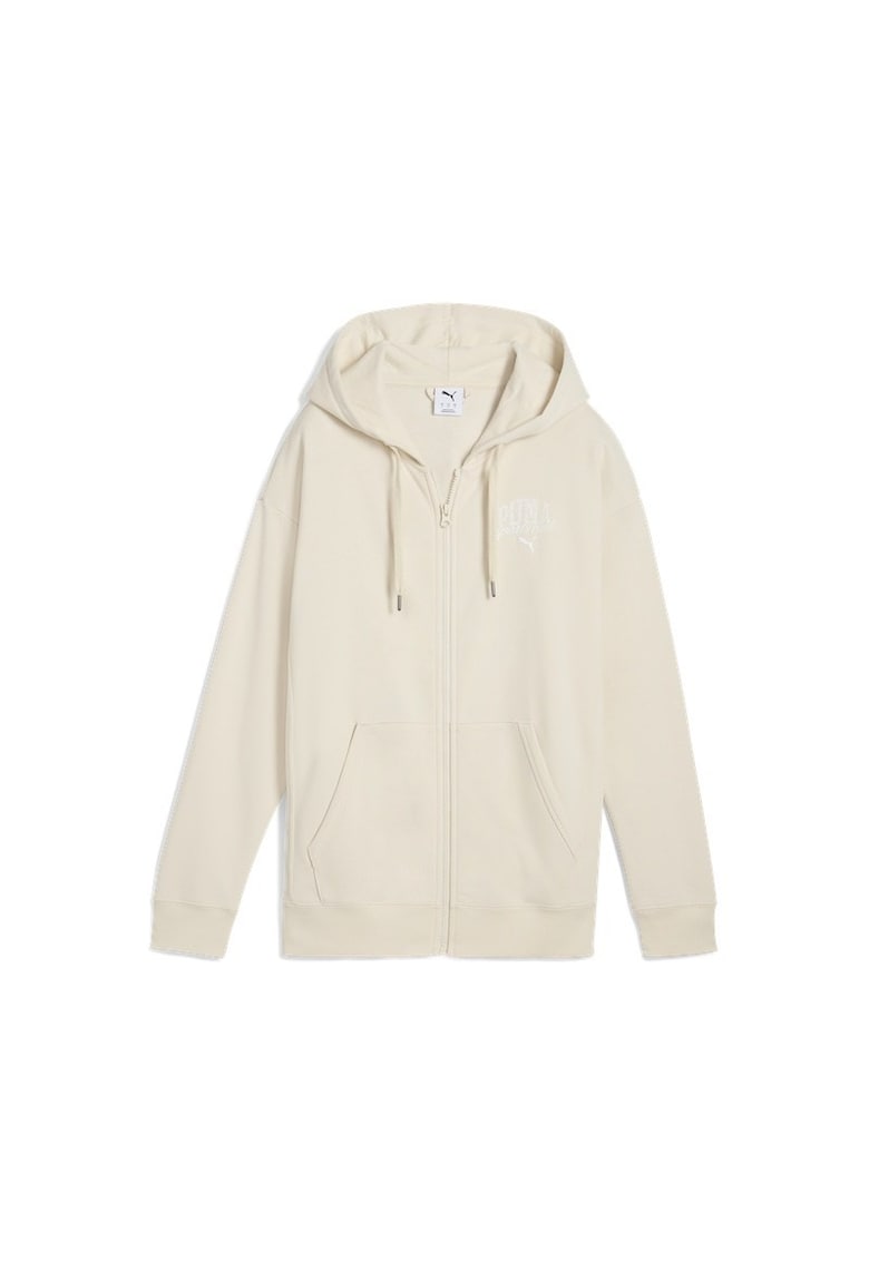 Hanorac relaxed fit cu fermoar pentru femei - 685033-87 - Alb Hanorac relaxed fit cu fermoar pentru femei - 685033-87 - Alb