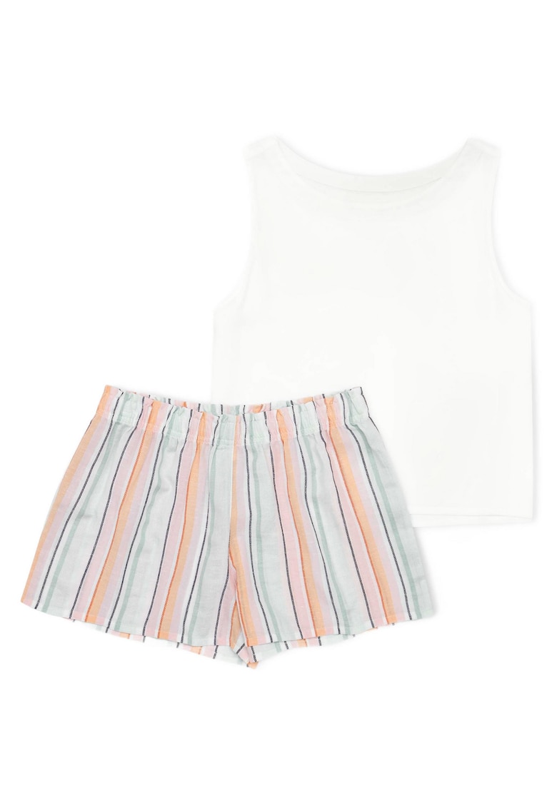 Pijama dama Denver Alb - albastru