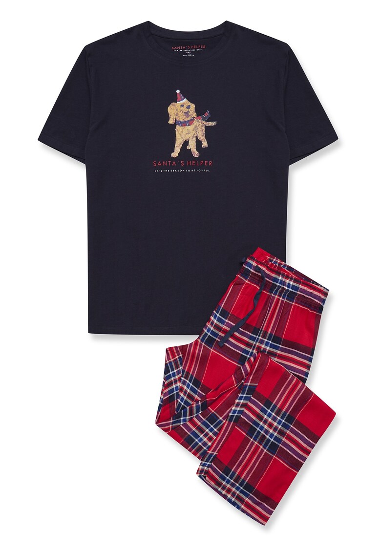 Pijama dama Jolina Bleumarin - rosu