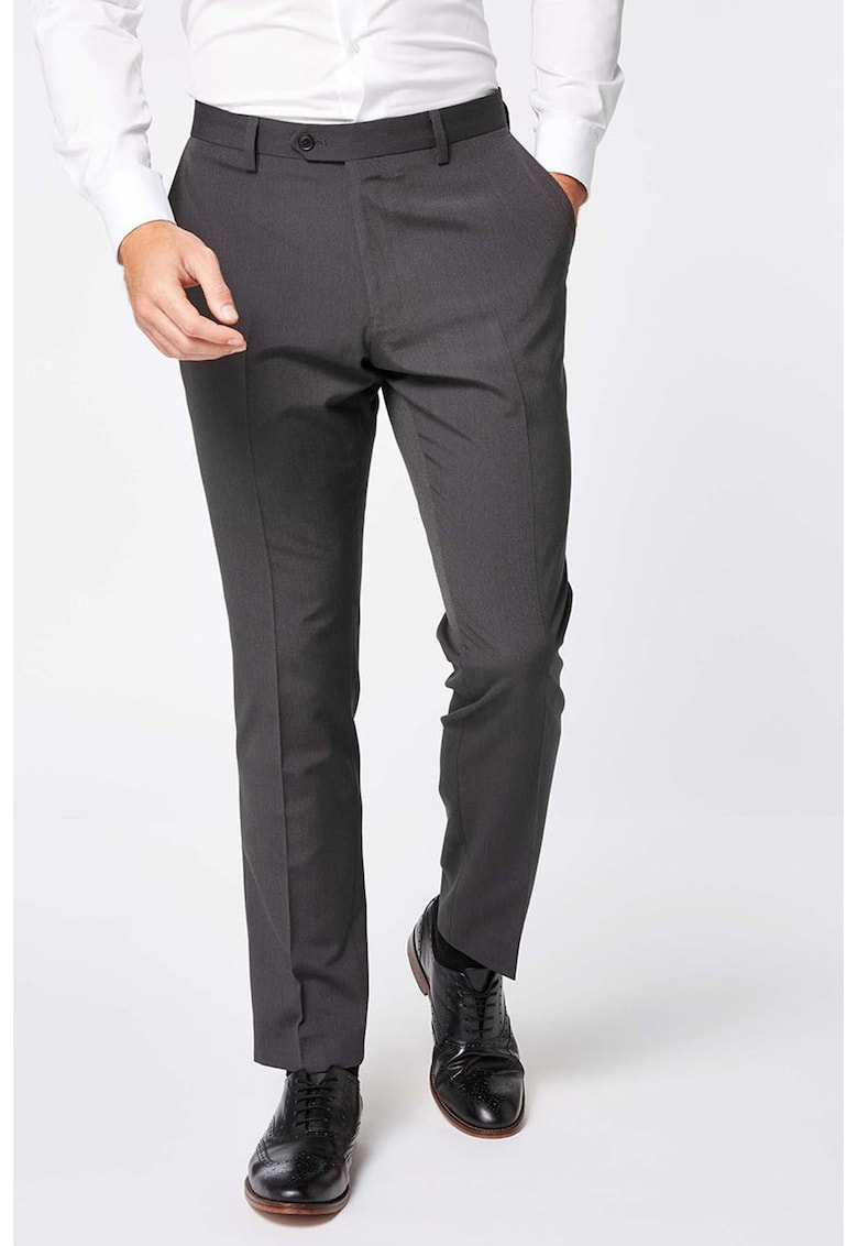 Pantaloni eleganti regular fit cu buzunare