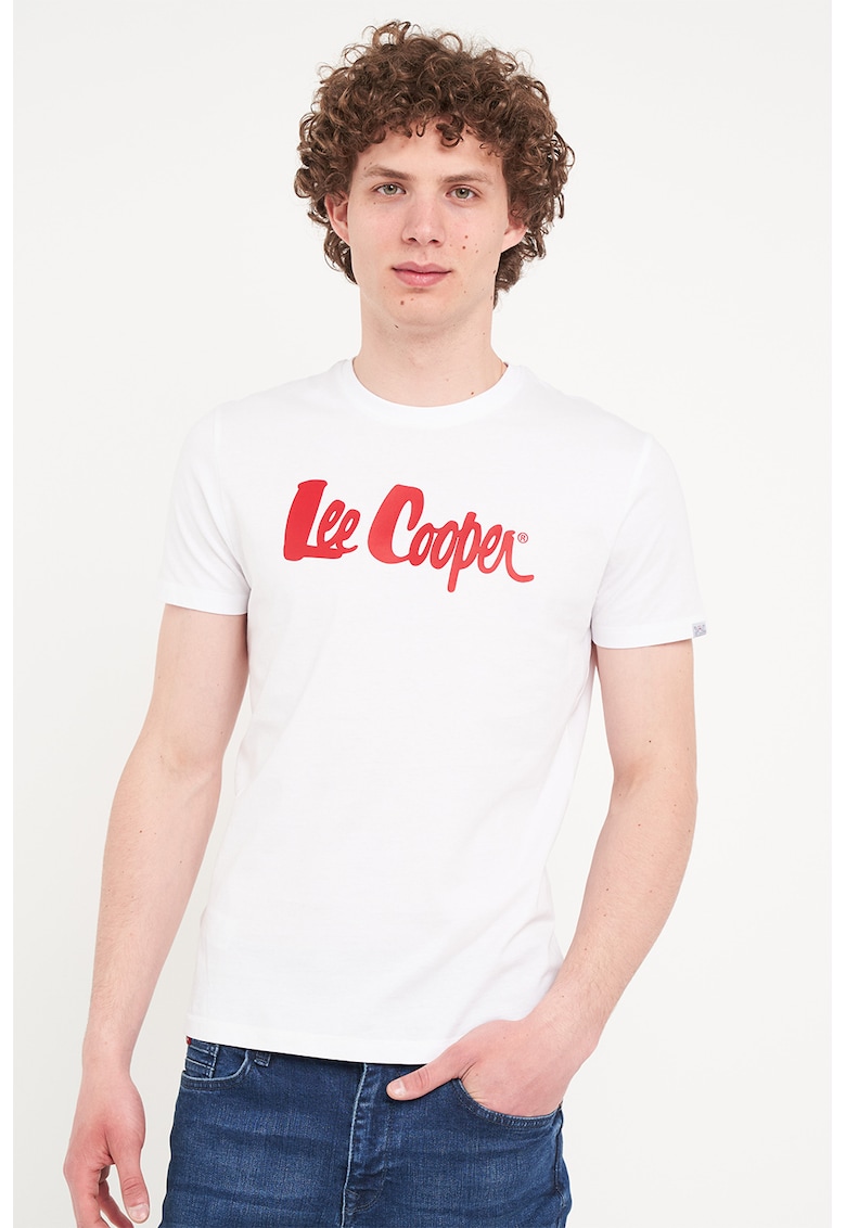 Tricou cu imprimeu logo - Alb